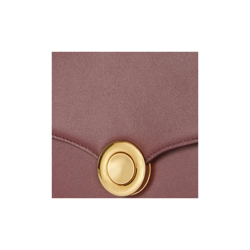 Loro Piana Ghiera Calfskin Handbag, Shoulder Bag, Crossbody Bag Trumpets Women's Red Bean & Dark Lichen Green-2