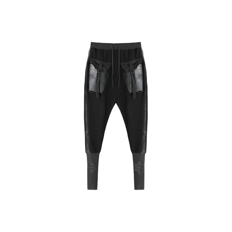NORVINCY Mecha 3D Effect Magnetic Snap Pocket Knitted Sweatpants Men's-0