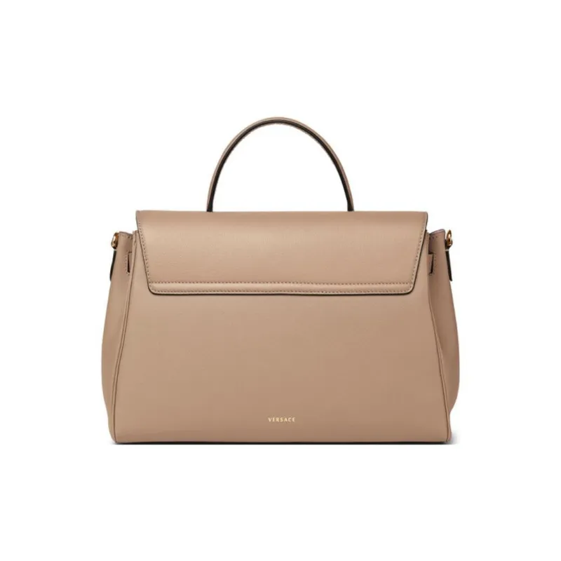 VERSACE VERSACE Leather Handbag Large Size Women's Beige-2