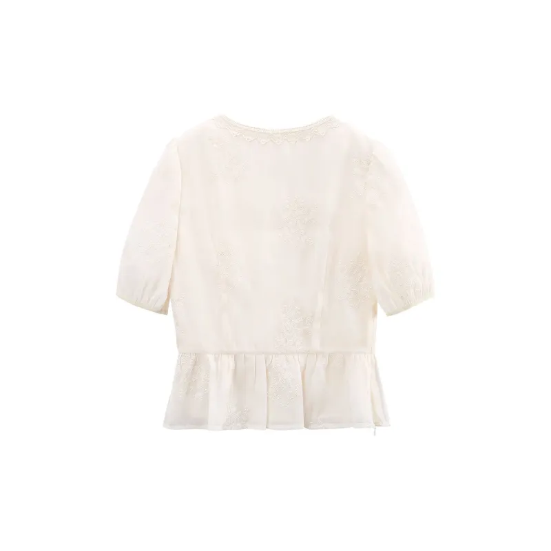 A Paradise For Awakening Shirt Women's Beige-1