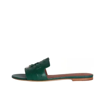 Loro Piana Slide Slippers Women's Green