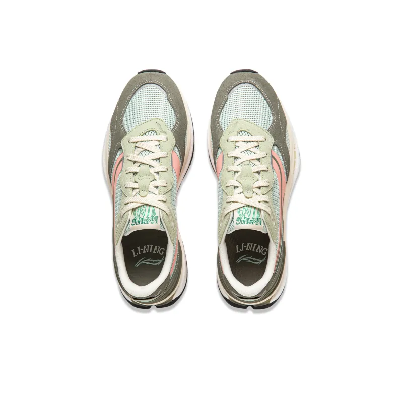 LiNing Honor Renew Cushioning Anti-Slip Wear-Resistant Breathable Support Rebound Low-Top Casual Shoes Men's Green-3