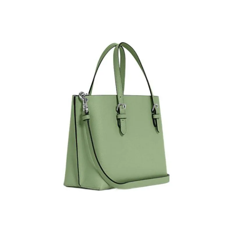 COACH Mollie Cow Leather Tote Bag Shopping Bag Double Sided One Shoulder Handbag Medium Size Women's Grass Green-1