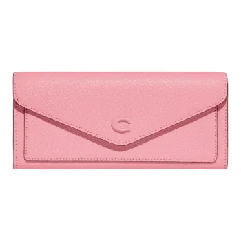 COACH Wyn Marble Pattern Leather Handheld Wallet Small Size Women's Pink