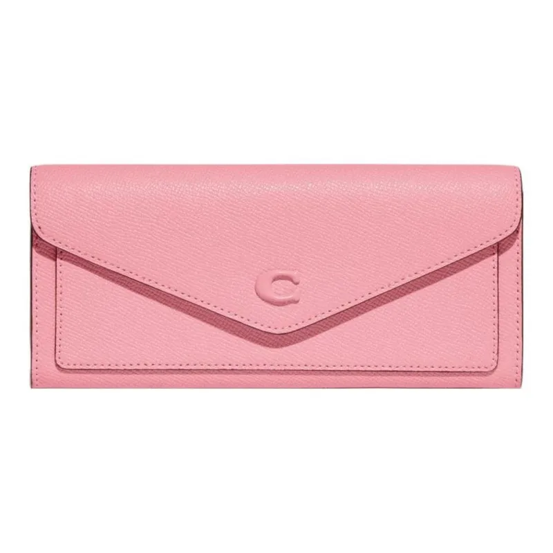 COACH Wyn Marble Pattern Leather Handheld Wallet Small Size Women's Pink-0