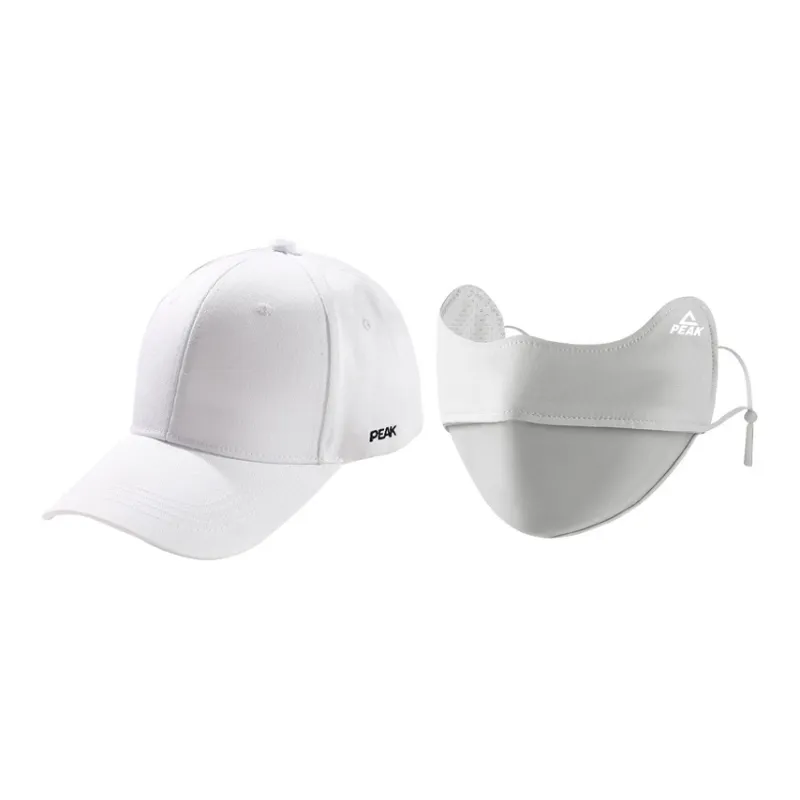 PEAK Cotton Baseball Caps Unisex Black White-5