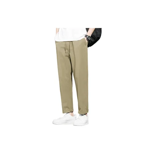 Tonlion Casual Pants Men Dark Khaki