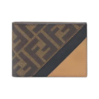 FENDI Leather Wallet Men's Brown & Tobacco
