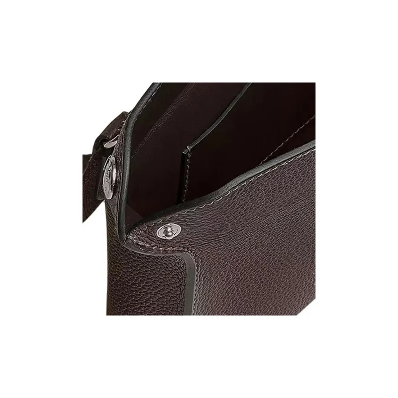 HERMES Videpoches Wooly Canvas With Barenia Faubourg Calfskin Crossbody Bag, Shoulder Bag Men's-3