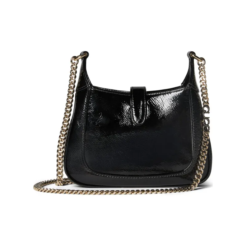 GUCCI Patent Leather Crossbody Bag Shoulder Bag Women's Black-3