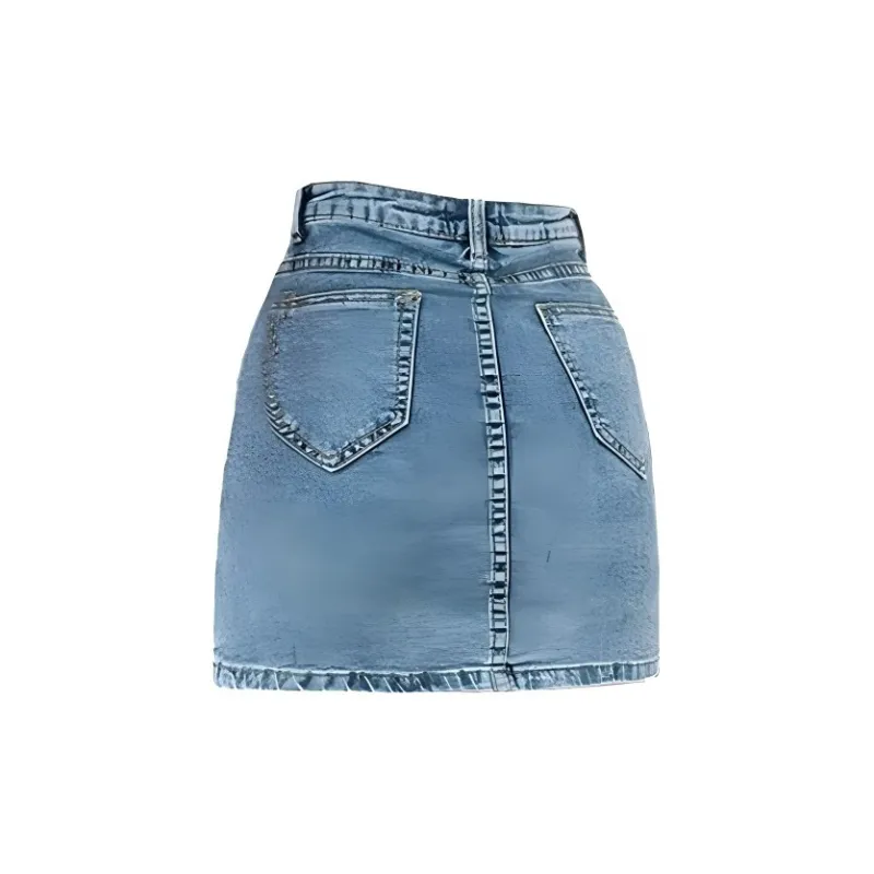 Concubine Zhu Denim Short Skirts Women's Blue-1