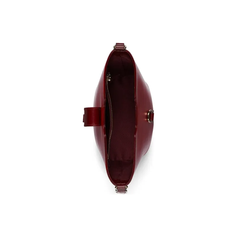 GUCCI Patent Leather Bucket Bags Shoulder Bag Crossbody Bag Mini Women's Burgundy-6