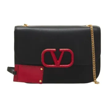 Valentino GARAVANI Calfskin Crossbody Bag, Shoulder Bag Women's Black