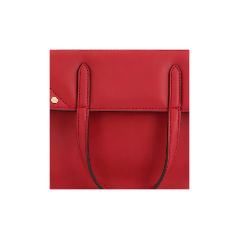 FENDI Calfskin Tote Bag Shopping Bag One Shoulder Handbag Crossbody Bag Small Size Women's Red-4