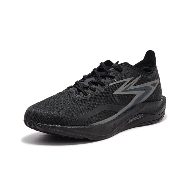 361° Speed Team Cushioning Anti Slip Wear Resistant Breathability Low Top Running Shoes Unisex Black-1