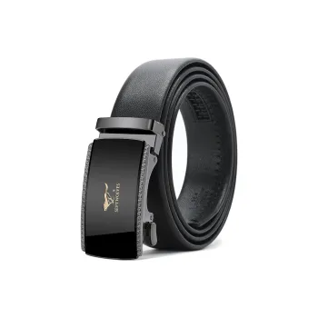 SEPTWOLVES Automatic Buckle Business Pants Belt Cow Split Leather Leather Belts Men's Width  3.5cm