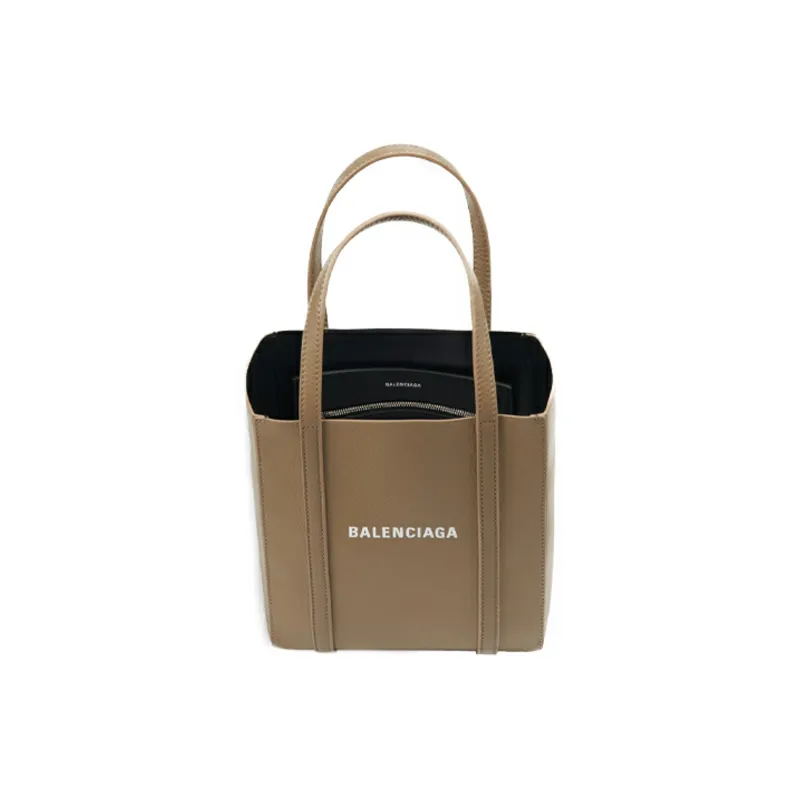 Balenciaga Everyday Cow Leather Tote Bag Crossbody Bag Shopping Bag Extra Small Women's Brown-3