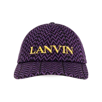 Lanvin X Future Logo embroidered Chevron woven Cap