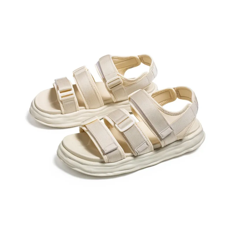 SHUPATE Beach Sandals Men Black/White-9