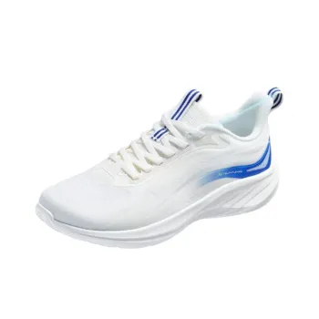 361° Cushioning Wear-Resistant Waterproof Breathable Lightweight Rebound Low-Top Running Shoes Men's White Blue