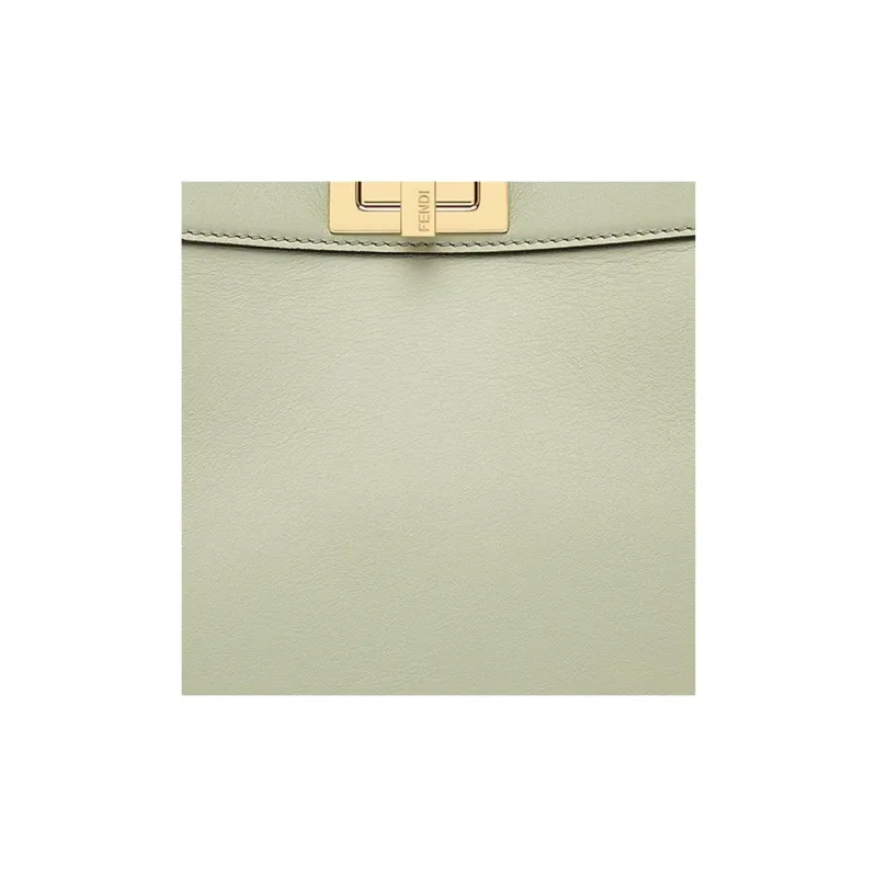 FENDI Peekaboo ISeeU Calfskin Shoulder Bag, Crossbody Bag, Handbag Trumpets Women's Light Green-2