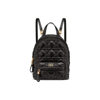 DIOR Sheepskin Backpack Mini Women's Black