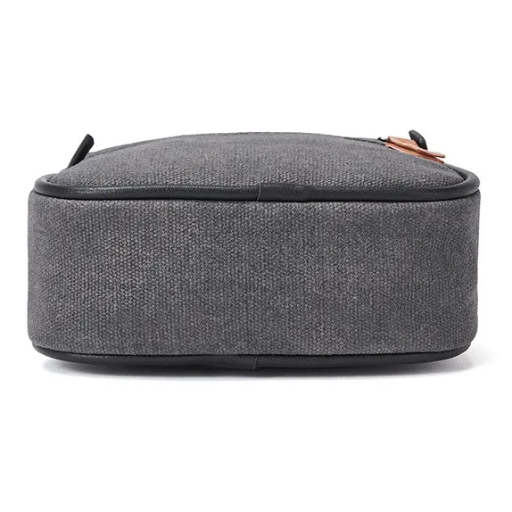 BOSTANTEN Canvas With Fabric Canvas Bag, Sling Bag, Crossbody Bag, Shoulder Bag Men's Gray-4