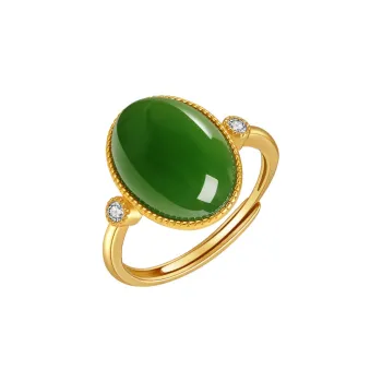 Princess Cui Hetian Jade Rings Jasper Women's