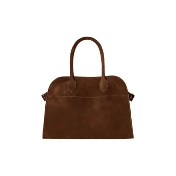 THE ROW Soft Margau Suede Handbag Women's Desert