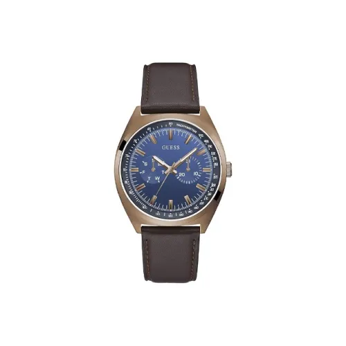 GUESS Wrist Watch Automatic Mechanical Movement Leather Watch Bands 42mm Multicolor Watch Dial Men's Watches GW0212G2