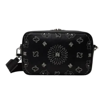 AMIRI Grained Calfskin Camera Bag Shoulder Bag Crossbody Bag Men's Black
