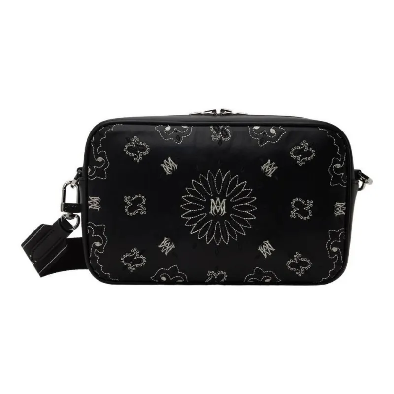 AMIRI Grained Calfskin Camera Bag Shoulder Bag Crossbody Bag Men's Black-0