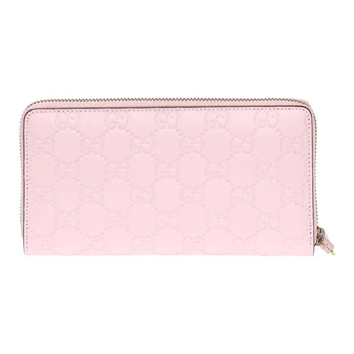 GUCCI Leather Wallet Women's Pink-2