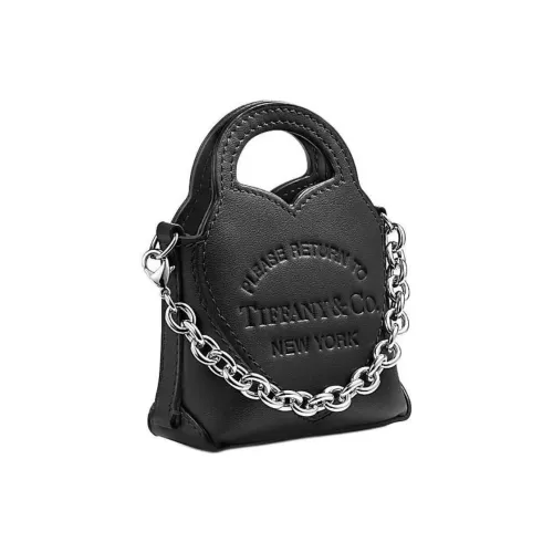 TIFFANY & CO. Return To Tiffany Collection Calfskin Handbag Extra Mini Women's Black