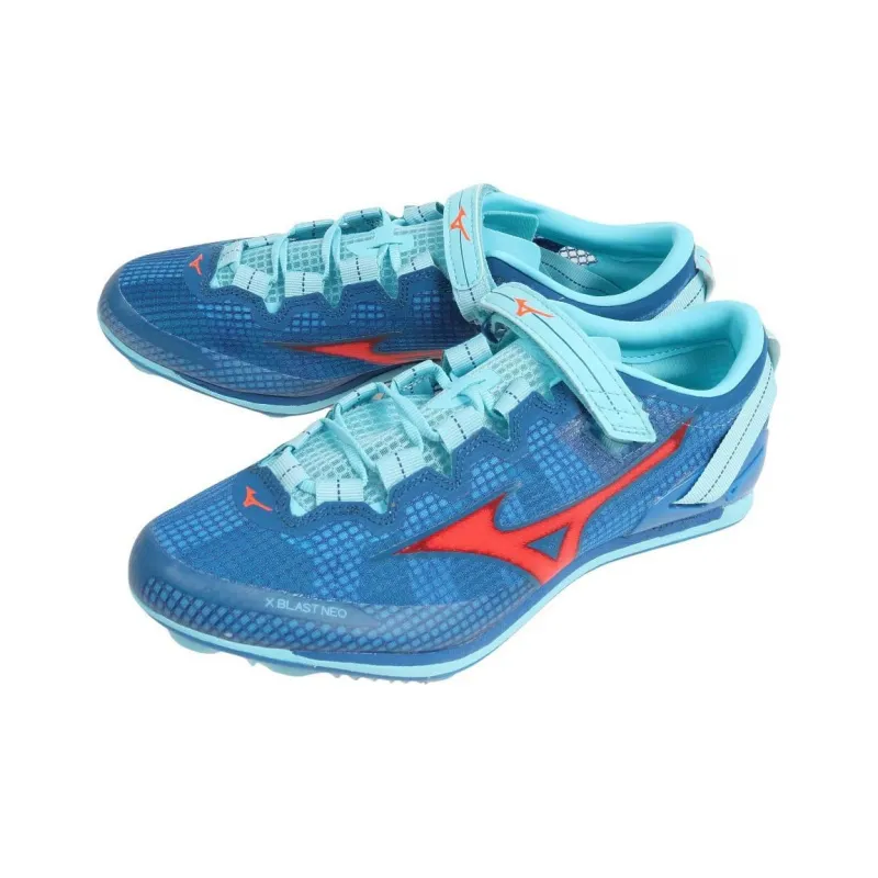 Mizuno Cushioning, Wear Resistant Low Top Running Shoes Unisex Blue Orange-2