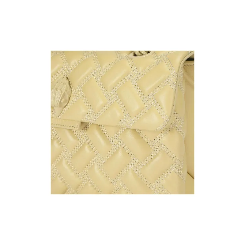 Kurt Geiger London Lambskin Shoulder Bag, Crossbody Bag Women's Cream-4