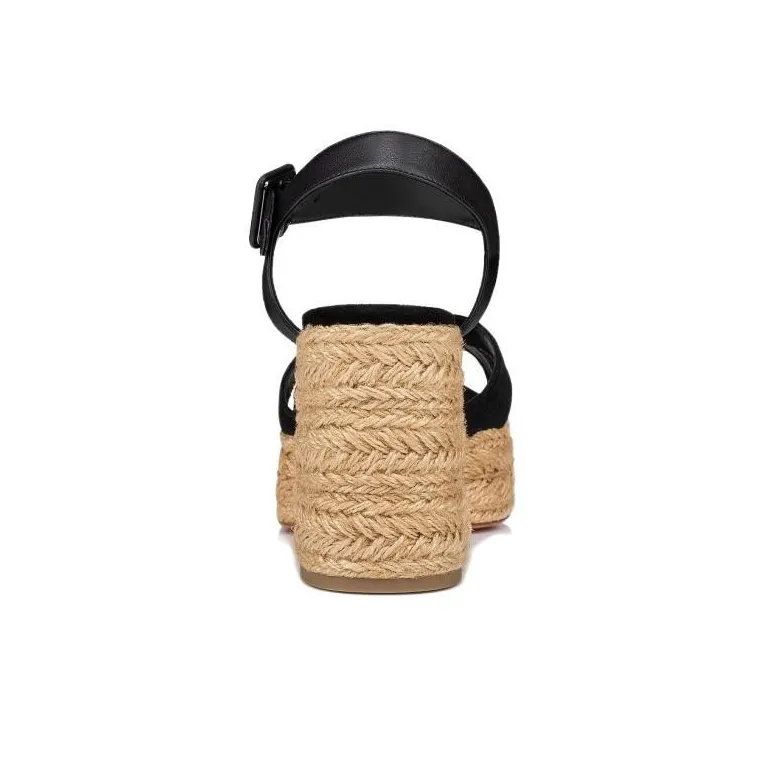 CL LUBOTING Strap Sandals 8.5cm Women's Black-3