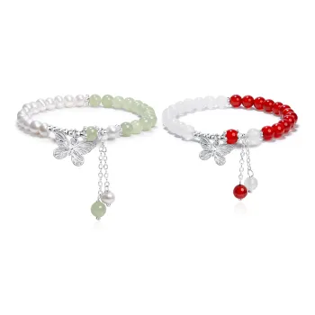 North Cain Hetian Jade Bracelets Women's Pale Greenish White Jade