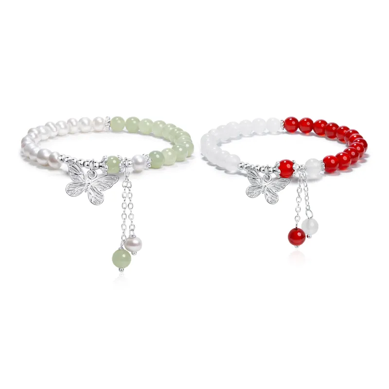 North Cain Hetian Jade Bracelets Women's Pale Greenish White Jade-8