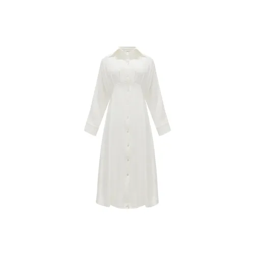 FOREVER 21 Long-Sleeved Dresses Women's White