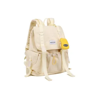 NOXXON Nylon Backpack Large Size Women's Custard