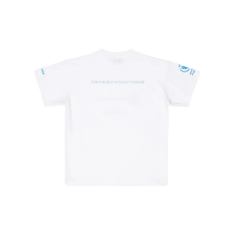Balenciaga Balenciaga X WFP FW22 Drop Shoulder Sleeve T Shirt Women's White Loose Fit Style-1