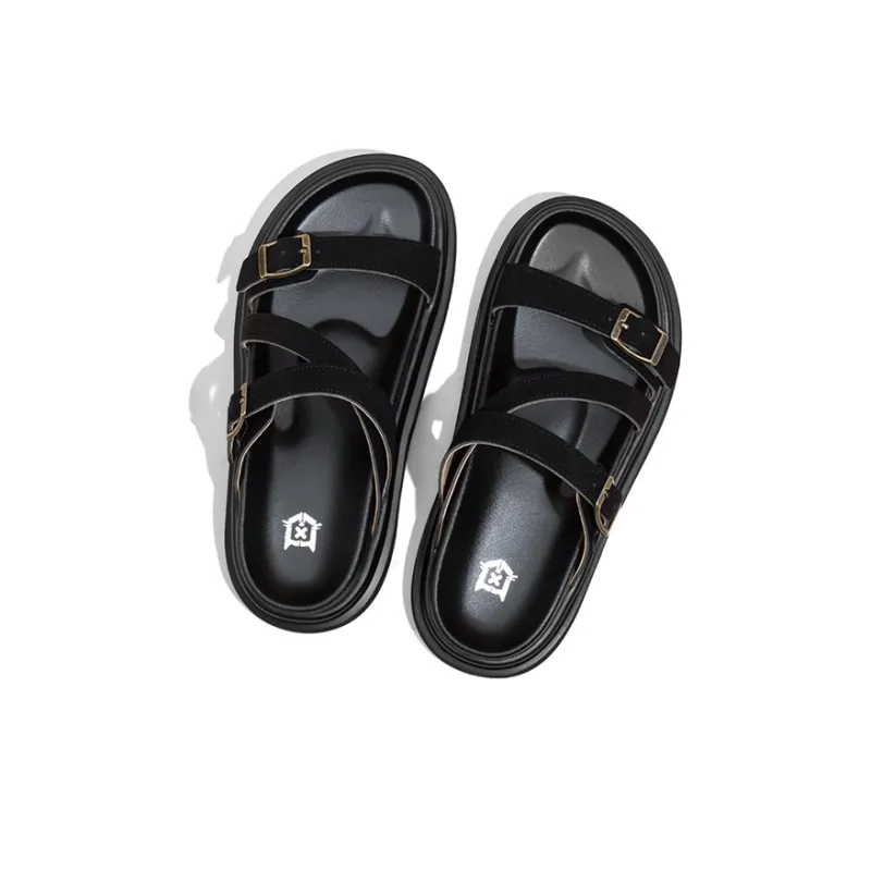 Old Meow Flat Buckle For External Wear Slide Slippers 4.7cm Women's-2
