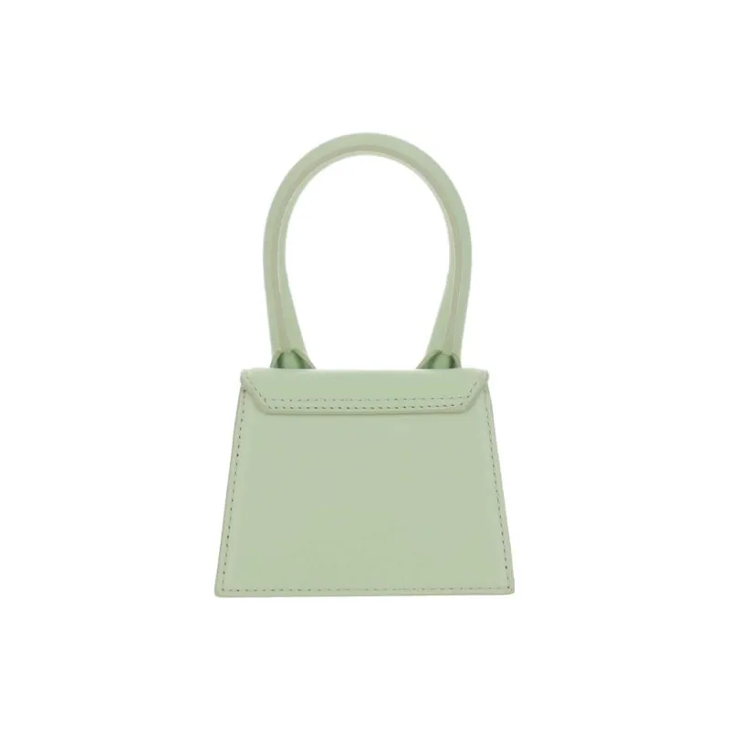 Jacquemus Leather Shoulder Bag Crossbody Bag Handbag Mini Women's Light Green-4
