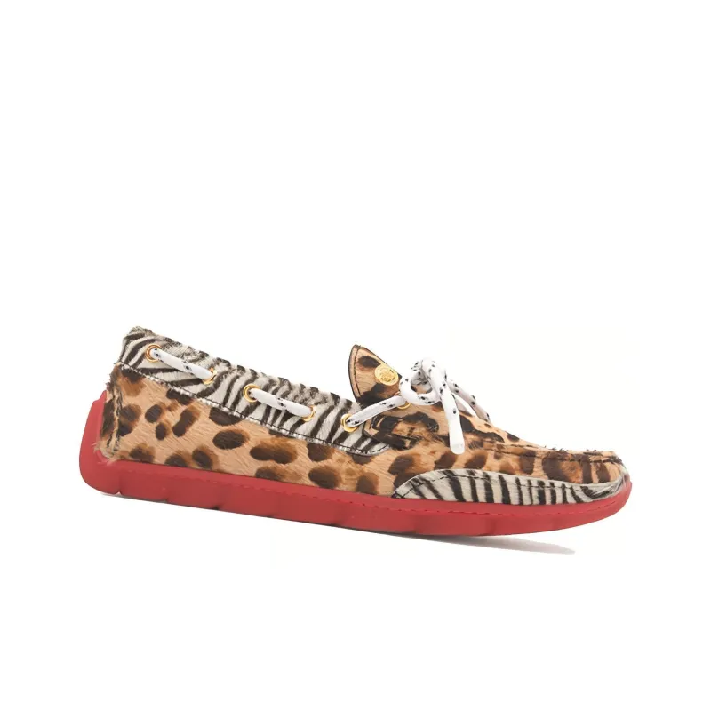 VERSACE Men's Casual Shoes Men's Leopard Print Brown-1