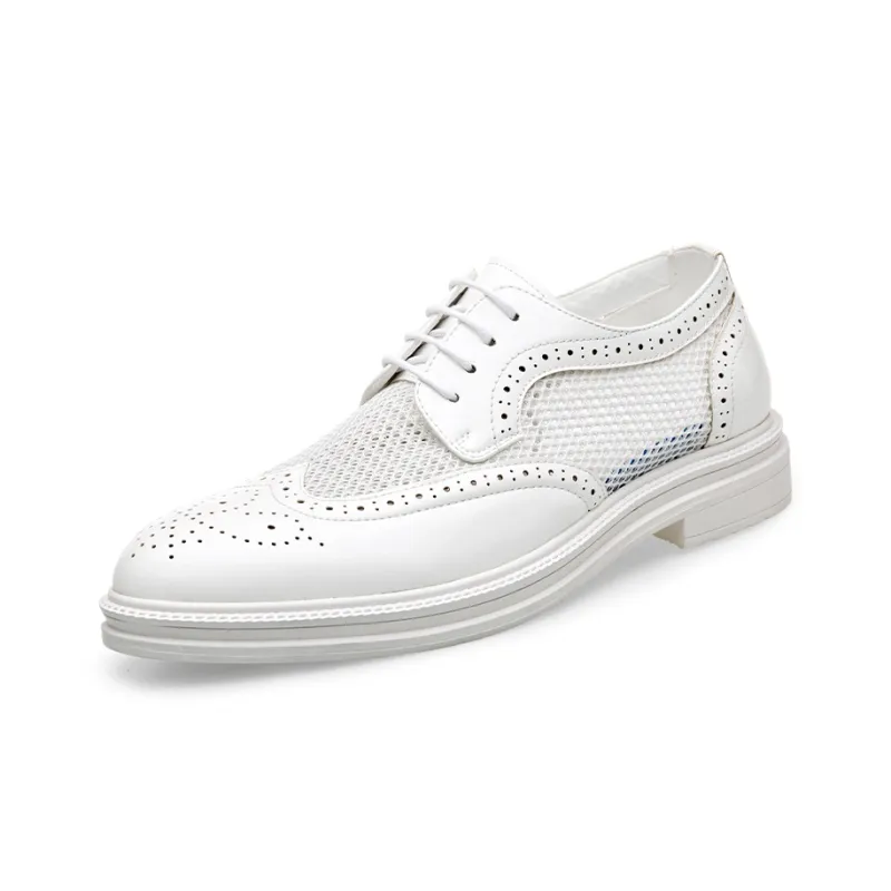LUOMAIKE Dress Shoes Men Low Top Black, White-13