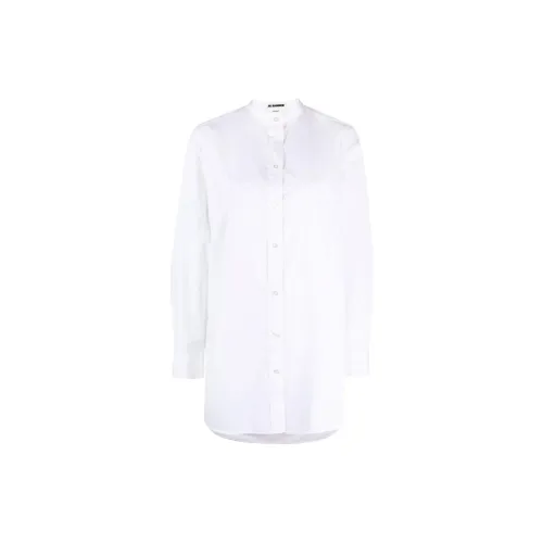 JIL SANDER Band-collar Cotton Poplin Shirt