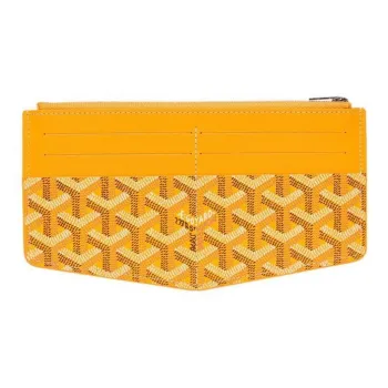 GOYARD Insert Louise Canvas With Leather Wallet Unisex Yellow