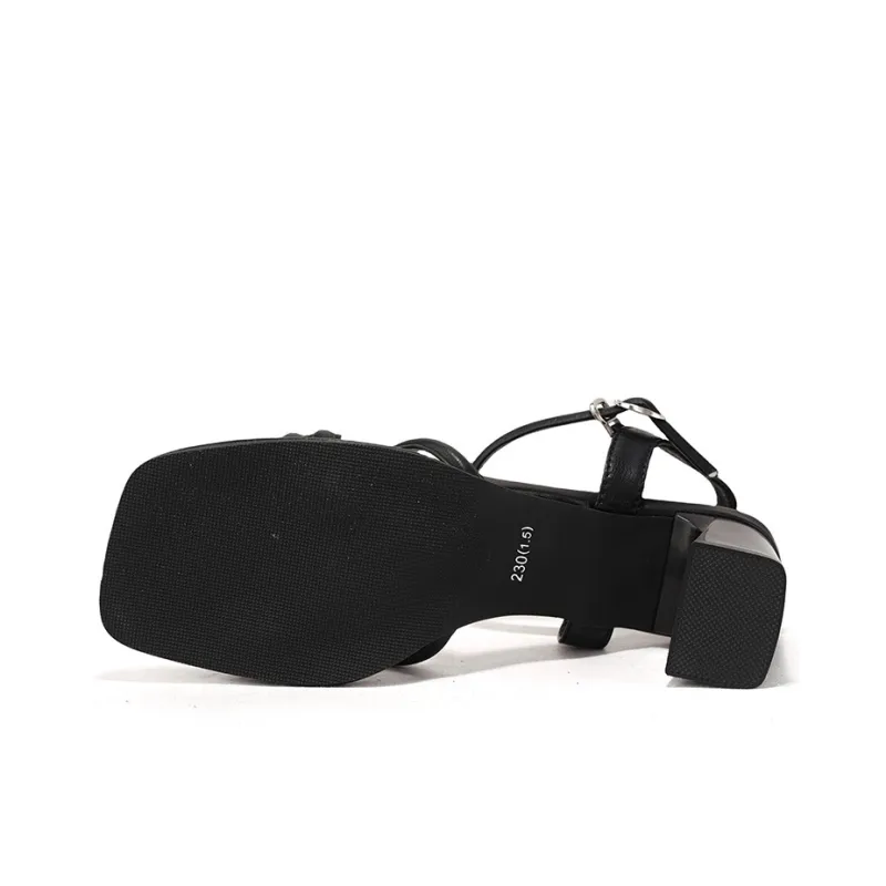 Crocodile Strap Sandals Women's-6