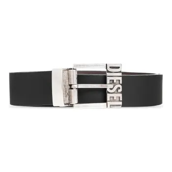 DIESEL Logo Engraved Buckle Belt